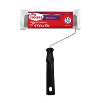 Rolo de Espuma Poliéster 15cm com Suporte Compel Rolo de Espuma Poliéster 15cm com Suporte Compel