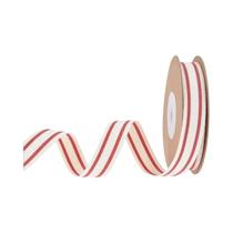 Rolo De Fita De Algodão Listrada Acessório De Artesanato Em Cetim Natural Para Embalagem De