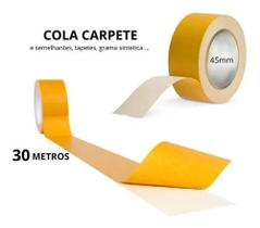 Rolo De Fita Dupla Face Para Carpete Cola Forte 45mm X 30m