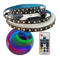 Rolo De Fita Led Digital Rgb Colorida 5mt 96leds/ por metro 12v Ip20 Decoração