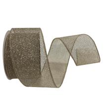 Rolo de Fita natalina de telada dourada para laço 9,14 metros Rolo de Fita natalina de telada dourada para laço 9,14 metros