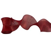 Rolo de Fita natalina vermelho com detalhe 12 cm