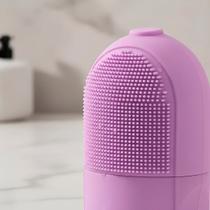 Rolo De Gelo Para Rosto Silicone Ergonômico Spa Em Casa Roxo