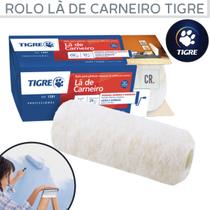 Rolo de Lã de Carneiro Profissional Tigre 1391/23cm Premium Rolo de Pintura Para Pintar Parede de Lã Alta Rolo Para Pintor.