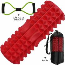 Rolo De Liberação Miofascial Massageador Yoga Vermelho CBRN15726 - COMMERCE BRASIL