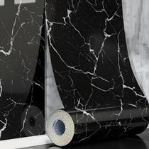 Rolo de Mármore Preto Autocolante Adesivo 3mX60cm Revestimento Vinílico