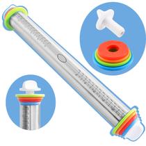 Rolo De Massa Ajustável Em Inox Anéis Nivelador Pão Massa Para Cozinha