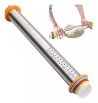 Rolo De Massa Ajustável Em Inox Anéis Nivelador Profissional