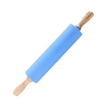 Rolo de Massa de Silicone Antiaderente com Cabo de Madeira - Ideal para Pastelaria