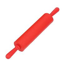 Rolo de massa em silicone antiaderente 46cm vermelho