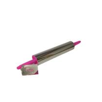 Rolo De Massa Inox 39Cm Rosa - Em Casa Tem