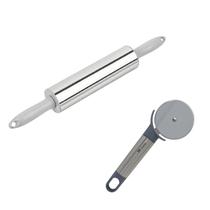 Rolo de Massa Inoxidavel + Cortador de pizza Linha Urban Rolo de Massa Inoxidavel + Cortador de pizza Linha Urban