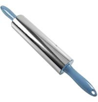 Rolo De Massas Inox Cabo Plástico Cozinha Padaria Pizzaria. Rolo De Massas Inox Cabo Plástico Cozinha Padaria Pizzaria.