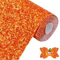 Rolo de material sintético Greatdiy Burnt Orange Chunky Glitter 30x130cm