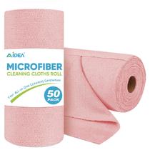 Rolo de pano de limpeza AIDEA Microfiber 50PK Tear Away Pink