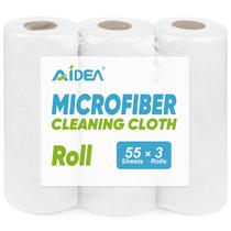 Rolo de pano de limpeza AIDEA Microfiber 55 folhas (3 rolos) Rolo de pano de limpeza AIDEA Microfiber 55 folhas (3 rolos)