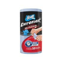 Rolo de Pano Reutilizável Duramax 20x21 58 Panos Azul Scott Rolo de Pano Reutilizável Duramax 20x21 58 Panos Azul Scott