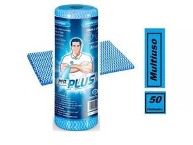 Rolo De Pano Tipo Perfex 30cm X 25 Metros Laranja Plus 50und