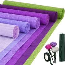Rolo de papel crepom BEISHIDA Purple Series para fabricação de flores