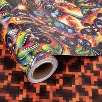 Rolo de papel de embrulho Altarho Reversível Monster Truck Kids Rolo de papel de embrulho Altarho Reversível Monster Truck Kids