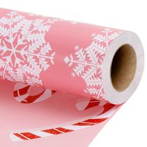 Rolo de papel de embrulho de Natal LaRibbons reversível 17x10m Rolo de papel de embrulho de Natal LaRibbons reversível 17x10m