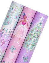 Rolo de papel de embrulho de Natal WRAPAHOLIC 3 Rolls Girls Rolo de papel de embrulho de Natal WRAPAHOLIC 3 Rolls Girls