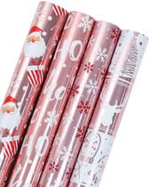 Rolo de papel de embrulho de Natal WRAPAHOLIC 30cm x 3m - 4 rolos Rolo de papel de embrulho de Natal WRAPAHOLIC 30cm x 3m - 4 rolos