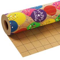 Rolo de papel de embrulho LaRibbons Birthday Kids 83m² Kraft Paper