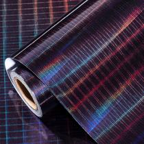 Rolo de papel de embrulho LeZakaa Black Holographic 46 pés quadrados