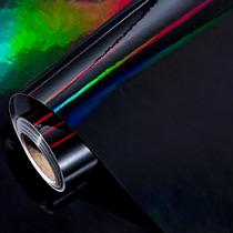 Rolo de papel de embrulho LeZakaa Black Holographic 76x10 m