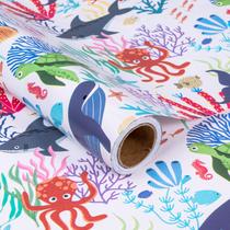 Rolo de papel de embrulho LeZakaa Ocean Cartoon Design 17x10m