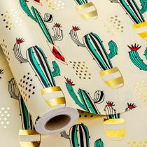Rolo de papel de embrulho MAYPLUSS Cactus 43cm x 10m Verde ocidental Rolo de papel de embrulho MAYPLUSS Cactus 43cm x 10m Verde ocidental