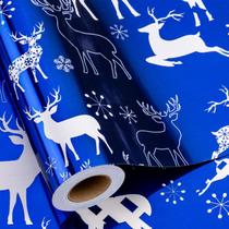 Rolo de papel de embrulho MAYPLUSS Mini 44x10 m Christmas Elk Rolo de papel de embrulho MAYPLUSS Mini 44x10 m Christmas Elk