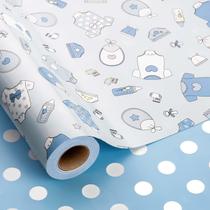 Rolo de papel de embrulho MAYPLUSS Newborn Baby Boy 5m x 43cm