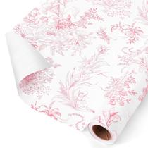 Rolo de papel de embrulho WERNNSAI Pink Flower 17x10m Rolo de papel de embrulho WERNNSAI Pink Flower 17x10m