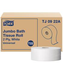 Rolo de papel higiênico Tork T22 Jumbo de 2 camadas 12x1000 pés Rolo de papel higiênico Tork T22 Jumbo de 2 camadas 12x1000 pés