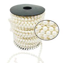 Rolo de Pérolas Marfim 6mm - 27 metros Rolo de Pérolas Marfim 6mm - 27 metros