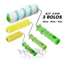 Rolo de Pintura Condor Kit 3 pçs 23cm, 15cm e 9cm Pintura em Parede, Móveis e Artesanato Rolo de Pintura Condor Kit 3 pçs 23cm, 15cm e 9cm Pintura em Parede, Móveis e Artesanato