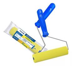 Rolo De Pintura Espuma 15cm Poliéster Profissional Com Cabo Rolo De Pintura Espuma 15cm Poliéster Profissional Com Cabo