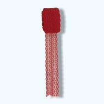 Rolo de Renda para costura decoração artesanato customização Vermelho 10 M X 4,5 Cm - Noolim