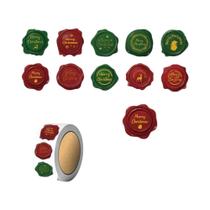 Rolo De Selos Criativos De Natal 500PCS, Adesivos Literários Para Envelope, DIY, Impermeáveis, Para