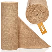 Rolo de Tecido de Juta Topdiaos 30 cm x 9,1 m para Caminho de Mesa
