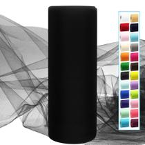 Rolo de tecido de tule IONTACH preto 137 cm x 36,5 m para artesanato DIY