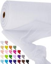 Rolo de tecido de tule MIGLORIA, rede transparente de 54 polegadas x 36,6 m, branca Rolo de tecido de tule MIGLORIA, rede transparente de 54 polegadas x 36,6 m, branca