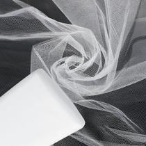 Rolo de tecido de tule Timgle 137 cm x 91 m de poliéster branco
