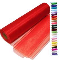 Rolo de tecido IONTACH Red Tule Crystal Organza 30cm x 45m