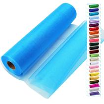 Rolo de tecido IONTACH, tule turquesa, cristal, organza, 30cmx45m