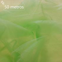 Rolo de Tecido Tule 50 Metros 1,20 Mt Largura Verde Agua