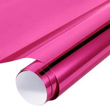 Rolo de vinil adesivo permanente artesanal cromado rosa vermelho 30,5 cm por 6 pés para placas, scrapbooking, compatível com Cricut, Silhouette Cameo