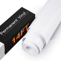Rolo de Vinil Adesivo Permanente Branco Brilhante HTVRONT 30 cm x 4,3 m Rolo de Vinil Adesivo Permanente Branco Brilhante HTVRONT 30 cm x 4,3 m